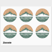 Nationaal Park Yellowstone Ronde Sticker (Vel)