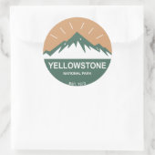 Nationaal Park Yellowstone Ronde Sticker (Tas)