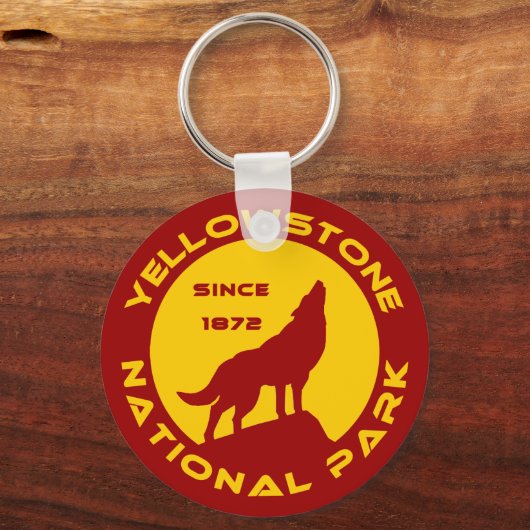 Nationaal Park Yellowstone Sleutelhanger (Voorkant)