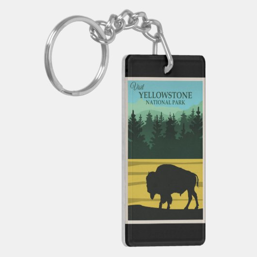 Nationaal Park Yellowstone Sleutelhanger (Voorkant Links)