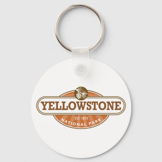 Nationaal Park Yellowstone Sleutelhanger (Voorkant)