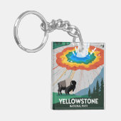 Nationaal park Yellowstone Sleutelhanger (Voorkant Links)