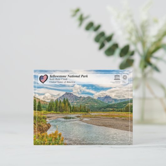 Nationaal Park Yellowstone - Soda Butte Creek Briefkaart (Staand voorkant)
