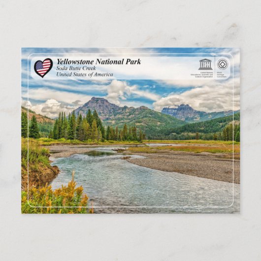 Nationaal Park Yellowstone - Soda Butte Creek Briefkaart (Voorkant)