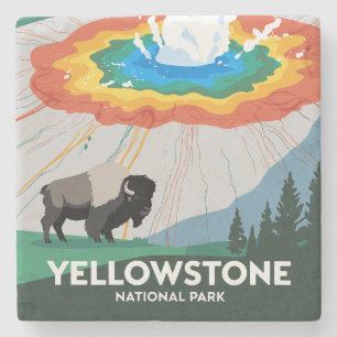 Nationaal park Yellowstone Stenen Onderzetter