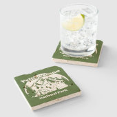 Nationaal Park Yellowstone Stenen Onderzetter (Zijkant)