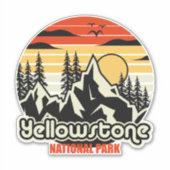 Nationaal Park Yellowstone Sticker (Voorkant)