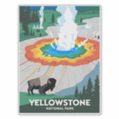 Nationaal park Yellowstone Sticker (Voorkant)