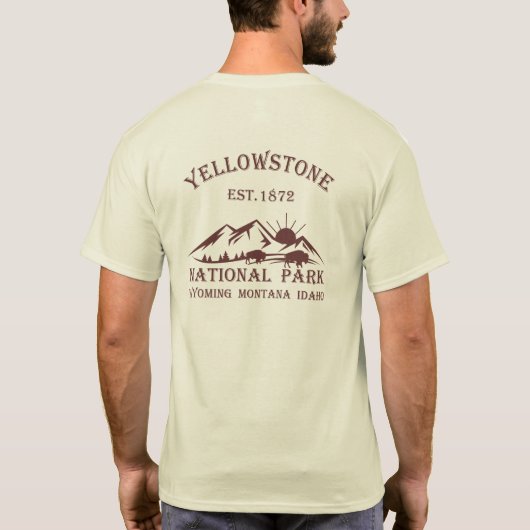 Nationaal park Yellowstone T-shirt (Achterkant)