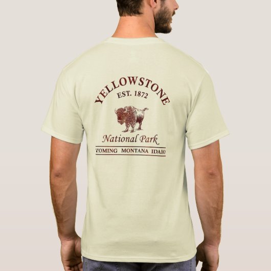 Nationaal park Yellowstone T-shirt (Achterkant)