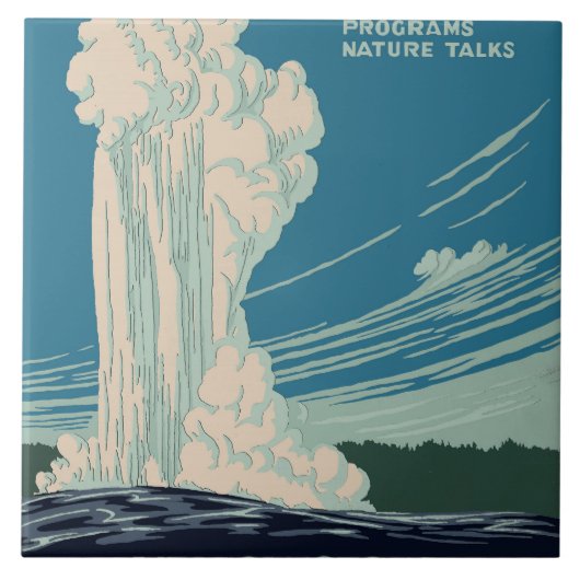 Nationaal Park Yellowstone Tegeltje (Voorkant)