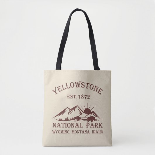 Nationaal park Yellowstone Tote Bag (Voorkant)