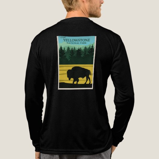 Nationaal Park Yellowstone Tri-Blend Shirt (Achterkant volledig)