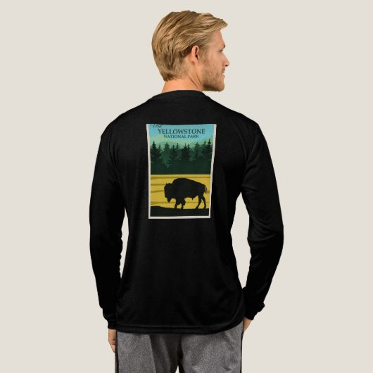 Nationaal Park Yellowstone Tri-Blend Shirt (Achterkant)