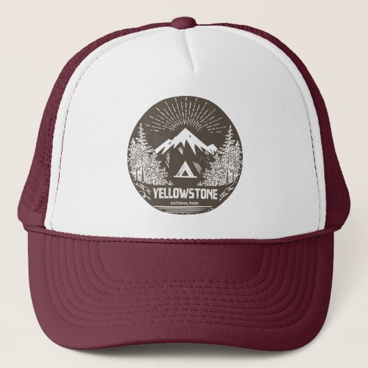 Nationaal Park Yellowstone Trucker Pet (Voorkant)