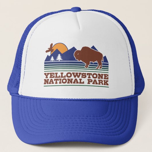 Nationaal Park Yellowstone Trucker Pet (Voorkant)