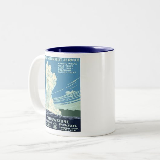 Nationaal Park Yellowstone Tweekleurige Koffiemok (Voorkant links)