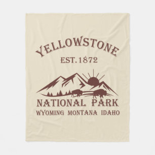 Nationaal park Yellowstone uit het verleden Fleece Deken