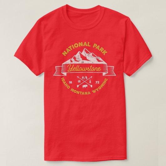 Nationaal park Yellowstone US Bison Buffalo T-shirt (Design voorkant)