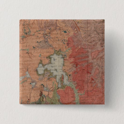 Nationaal Park Yellowstone Vierkante Button 5,1 Cm (Voorkant)