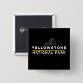Nationaal Park Yellowstone Vierkante Button 5,1 Cm (Voorkant /achterkant)