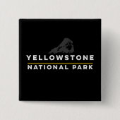 Nationaal Park Yellowstone Vierkante Button 5,1 Cm (Voorkant)