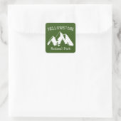 Nationaal Park Yellowstone Vierkante Sticker (Tas)