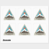 Nationaal Park Yellowstone Vierkante Sticker (Vel)