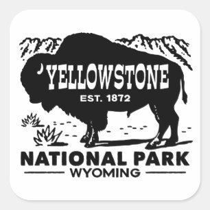 Nationaal Park Yellowstone Vierkante Sticker