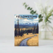 Nationaal park Yellowstone vintage Briefkaart (Staand voorkant)
