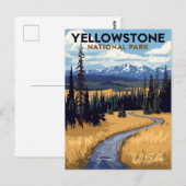 Nationaal park Yellowstone vintage Briefkaart (Voorkant / Achterkant)
