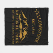 Nationaal park Yellowstone vintage Fleece Deken (Voorkant (Horizontaal))