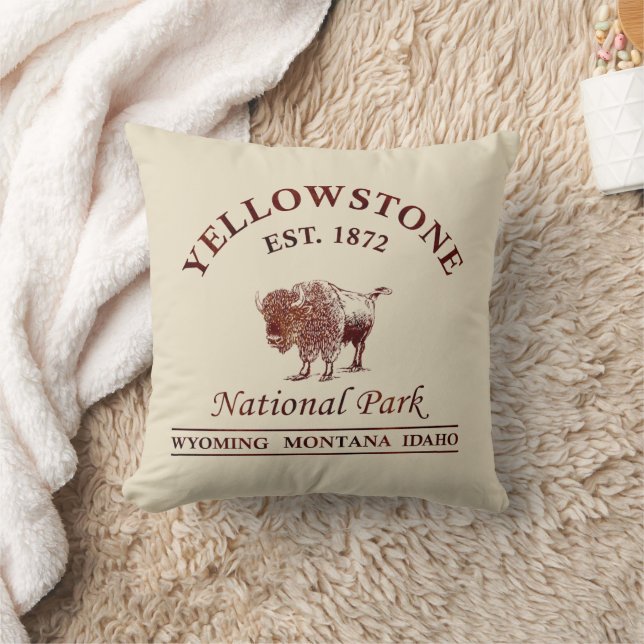 Nationaal park Yellowstone vintage Kussen (Deken)