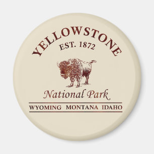 Nationaal park Yellowstone vintage Magneet