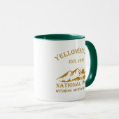 Nationaal park Yellowstone vintage Mok (Voorkant rechts)