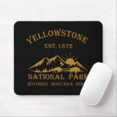 Nationaal park Yellowstone vintage Muismat (Met muis)