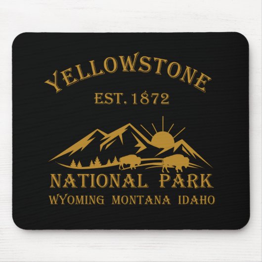 Nationaal park Yellowstone vintage Muismat (Voorkant)