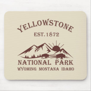 Nationaal park Yellowstone vintage Muismat