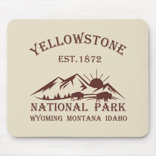 Nationaal park Yellowstone vintage Muismat (Voorkant)