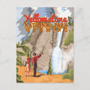 Nationaal Park Yellowstone Vintage Poster Briefkaart