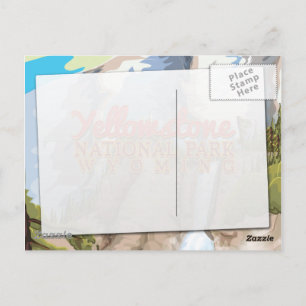 Nationaal Park Yellowstone Vintage Poster Briefkaart