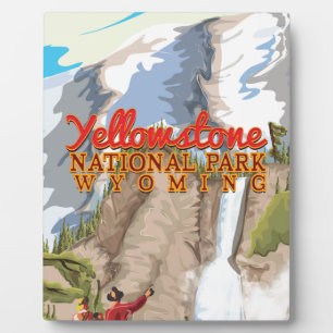 Nationaal Park Yellowstone Vintage Poster Fotoplaat