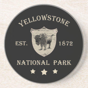nationaal park yellowstone zandsteen onderzetter