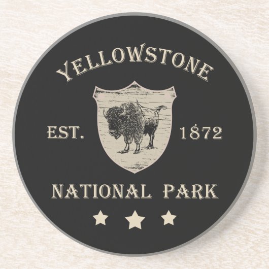 nationaal park yellowstone zandsteen onderzetter (Voorkant)