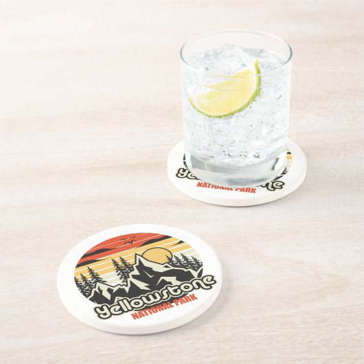 Nationaal Park Yellowstone Zandsteen Onderzetter (Zijkant)