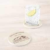 Nationaal park Yellowstone Zandsteen Onderzetter (Zijkant)