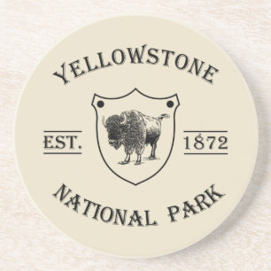 nationaal park yellowstone zandsteen onderzetter
