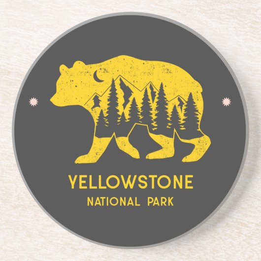 Nationaal Park Yellowstone Zandsteen Onderzetter (Voorkant)
