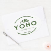 Nationaal park Yoho Ovale Sticker (Envelop)