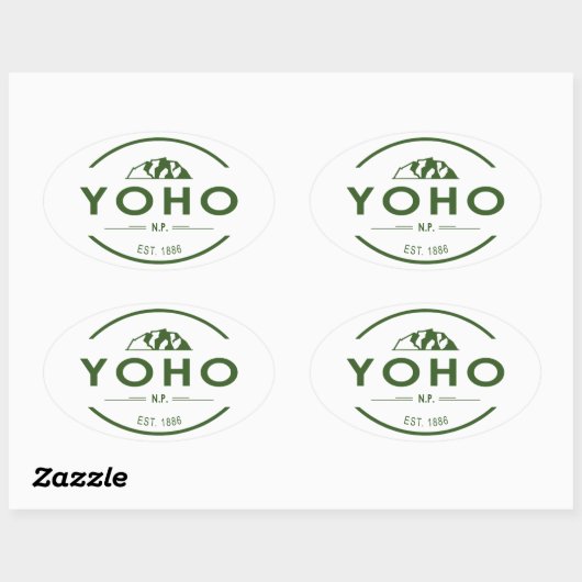 Nationaal park Yoho Ovale Sticker (Vel)